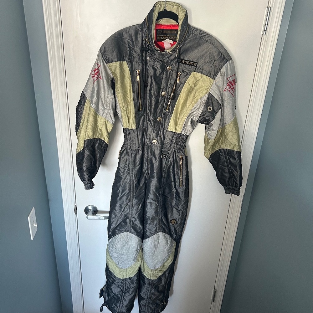 Desente Vintage Lightweight One Piece ‘Futuristic Robotic’ Snowsuit